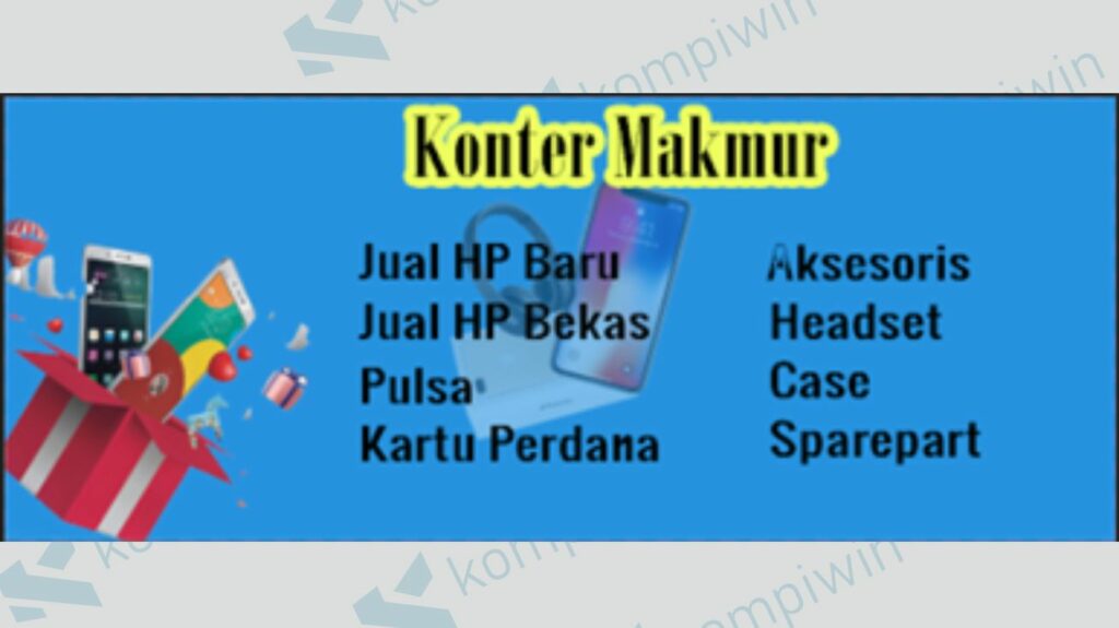 Detail Background Spanduk Konter Nomer 50