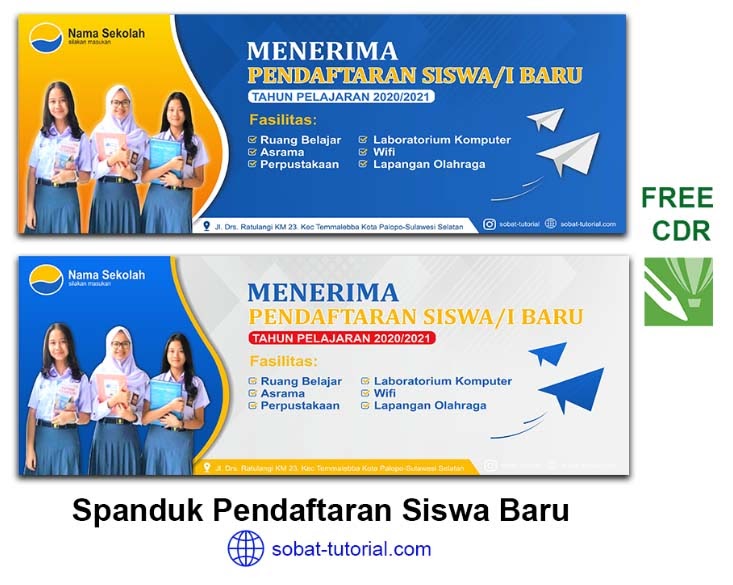 Background Spanduk Penerimaan Siswa Baru - KibrisPDR