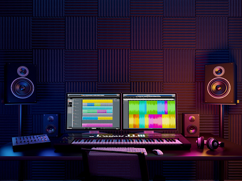 Detail Background Studio Musik Nomer 6