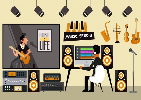 Detail Background Studio Musik Nomer 52