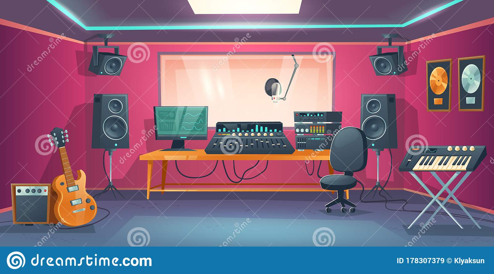 Detail Background Studio Musik Nomer 8