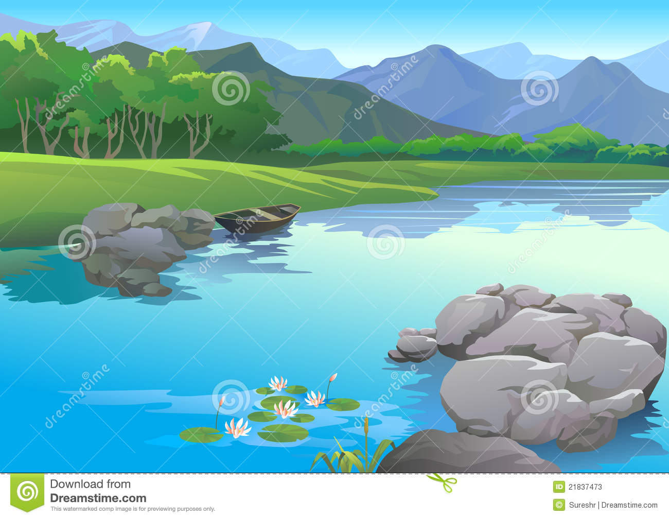 Detail Background Sungai Kartun Nomer 49