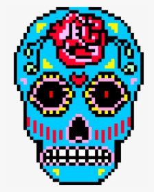 Detail Skull Pixel Art Nomer 9