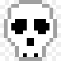 Detail Skull Pixel Art Nomer 10