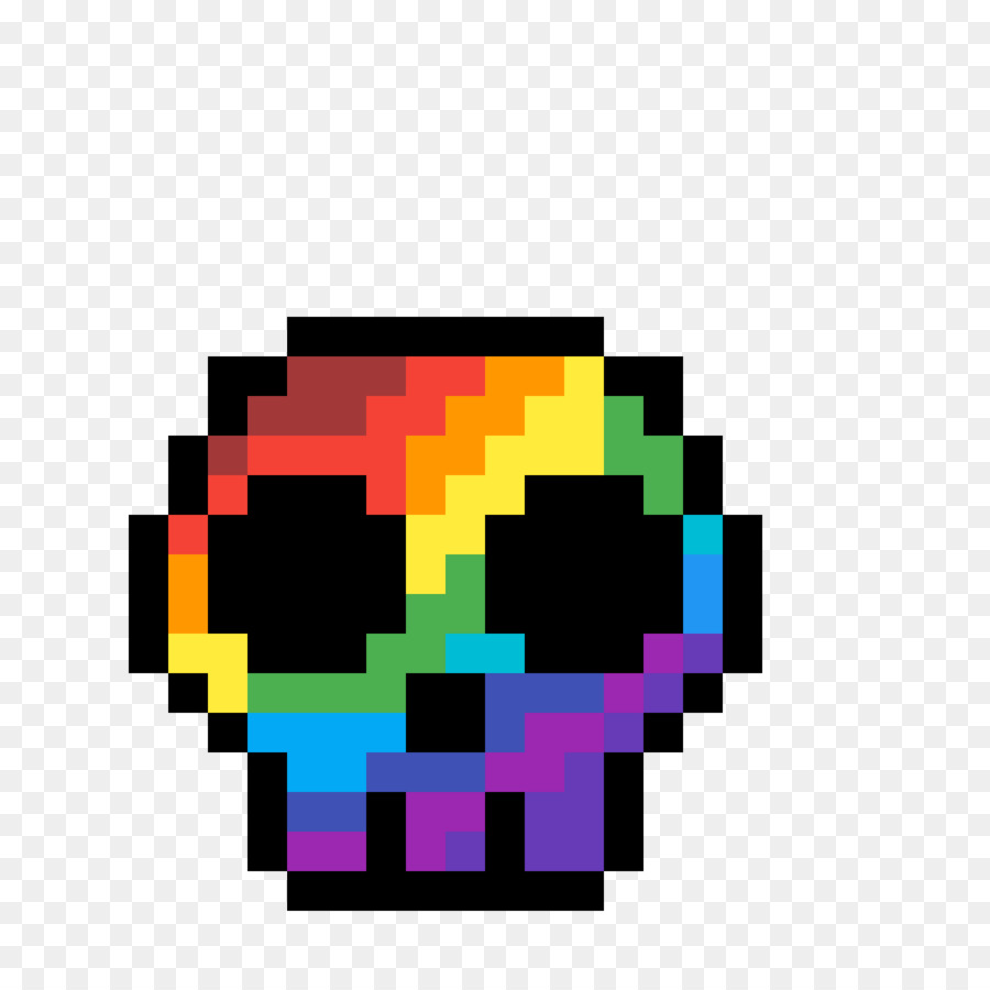 Detail Skull Pixel Art Nomer 16