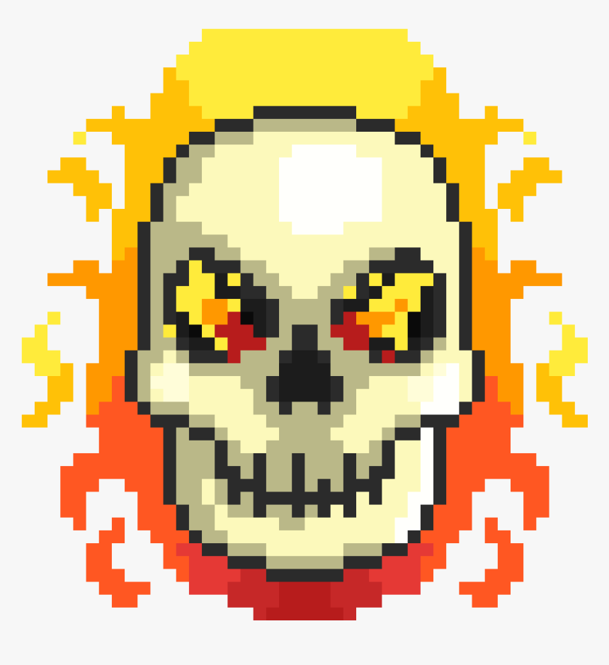 Detail Skull Pixel Art Nomer 17