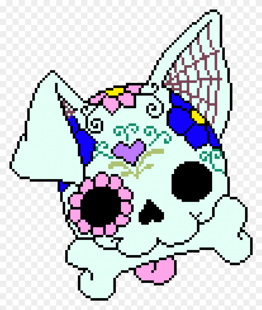 Detail Skull Pixel Art Nomer 18