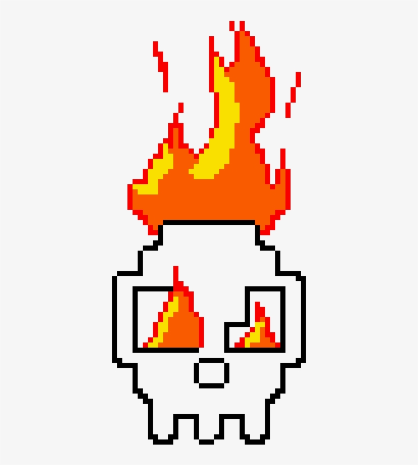 Detail Skull Pixel Art Nomer 20