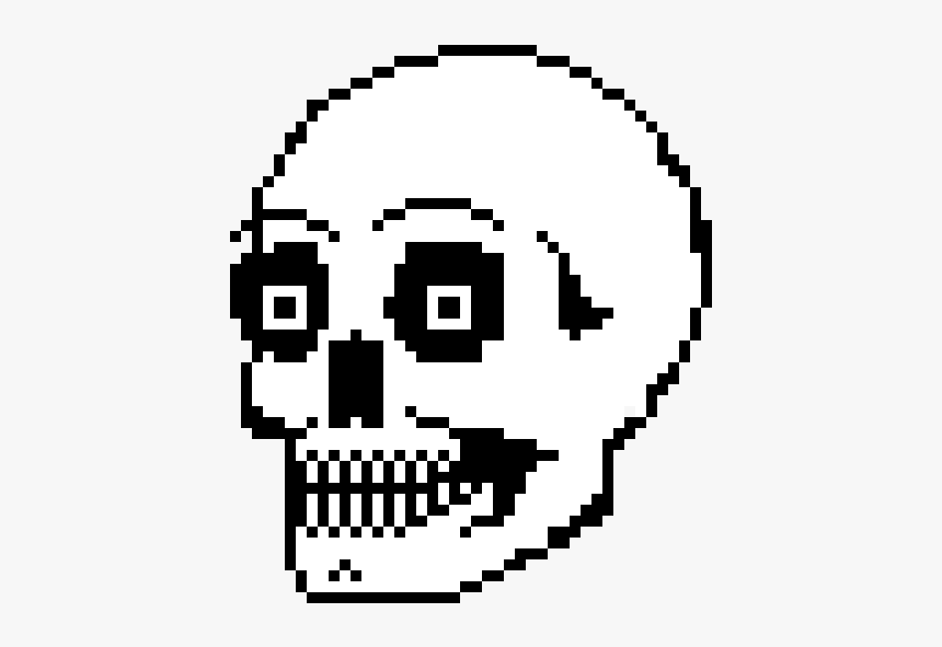 Detail Skull Pixel Art Nomer 3