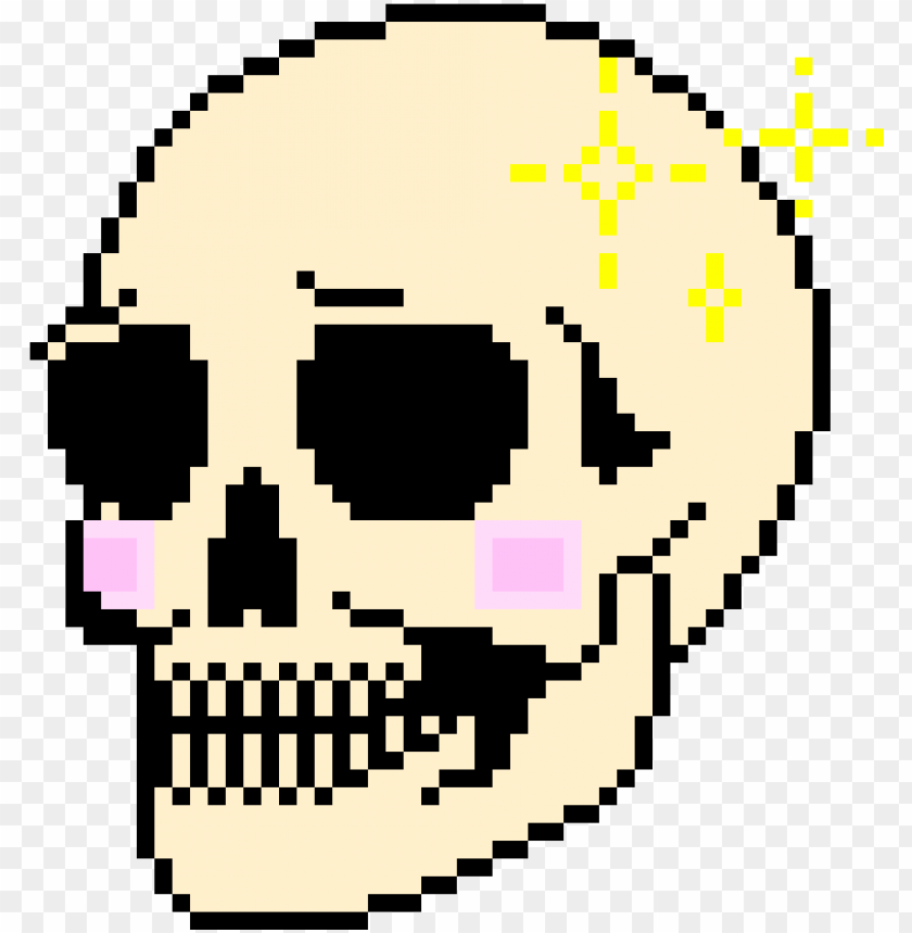 Detail Skull Pixel Art Nomer 4