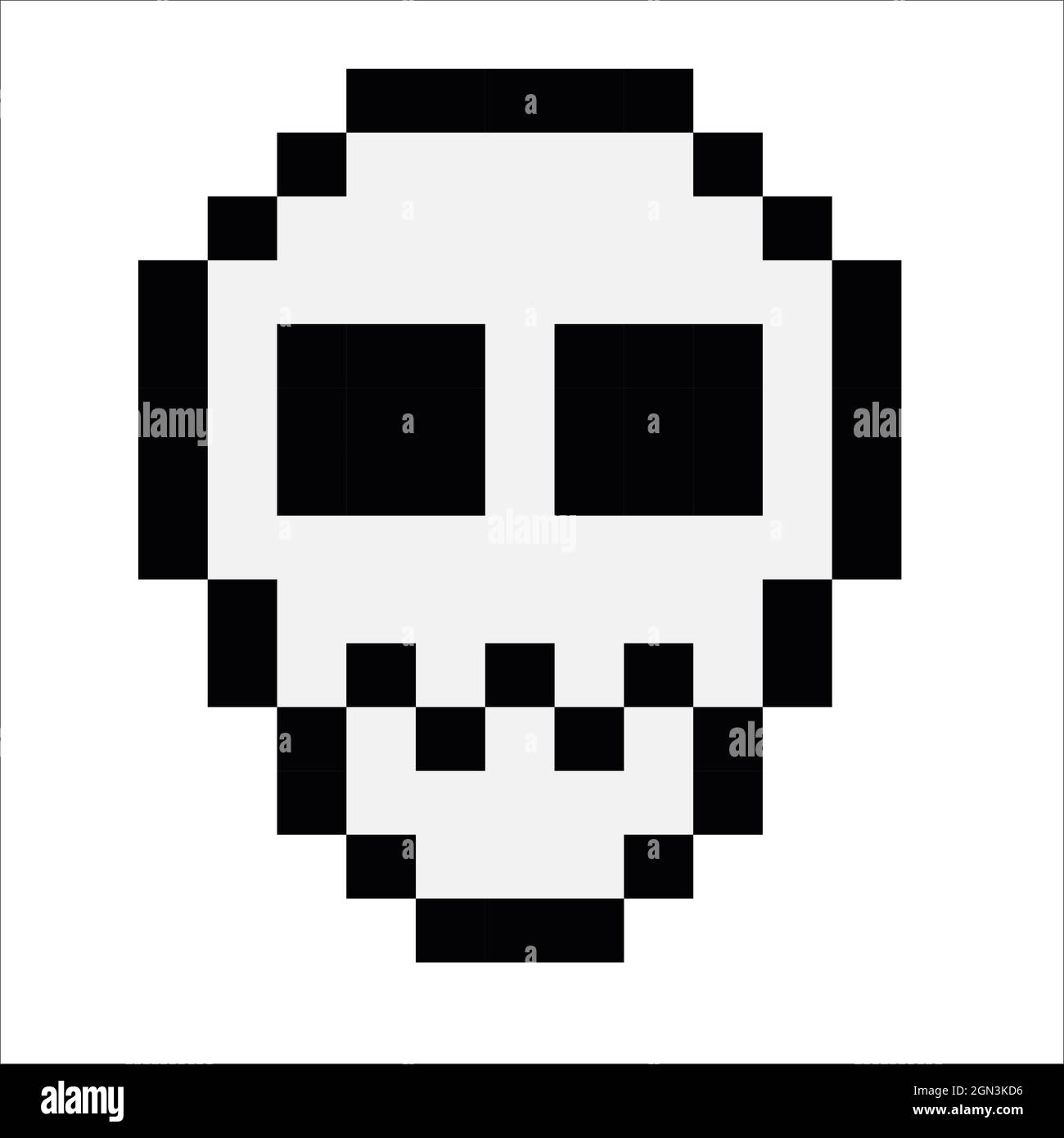 Detail Skull Pixel Art Nomer 8