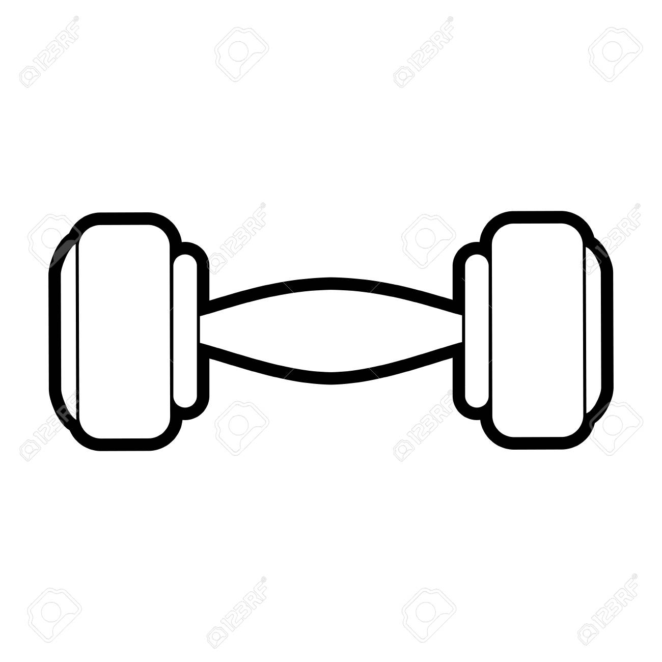 Detail Dumbbell Clipart Black And White Nomer 11