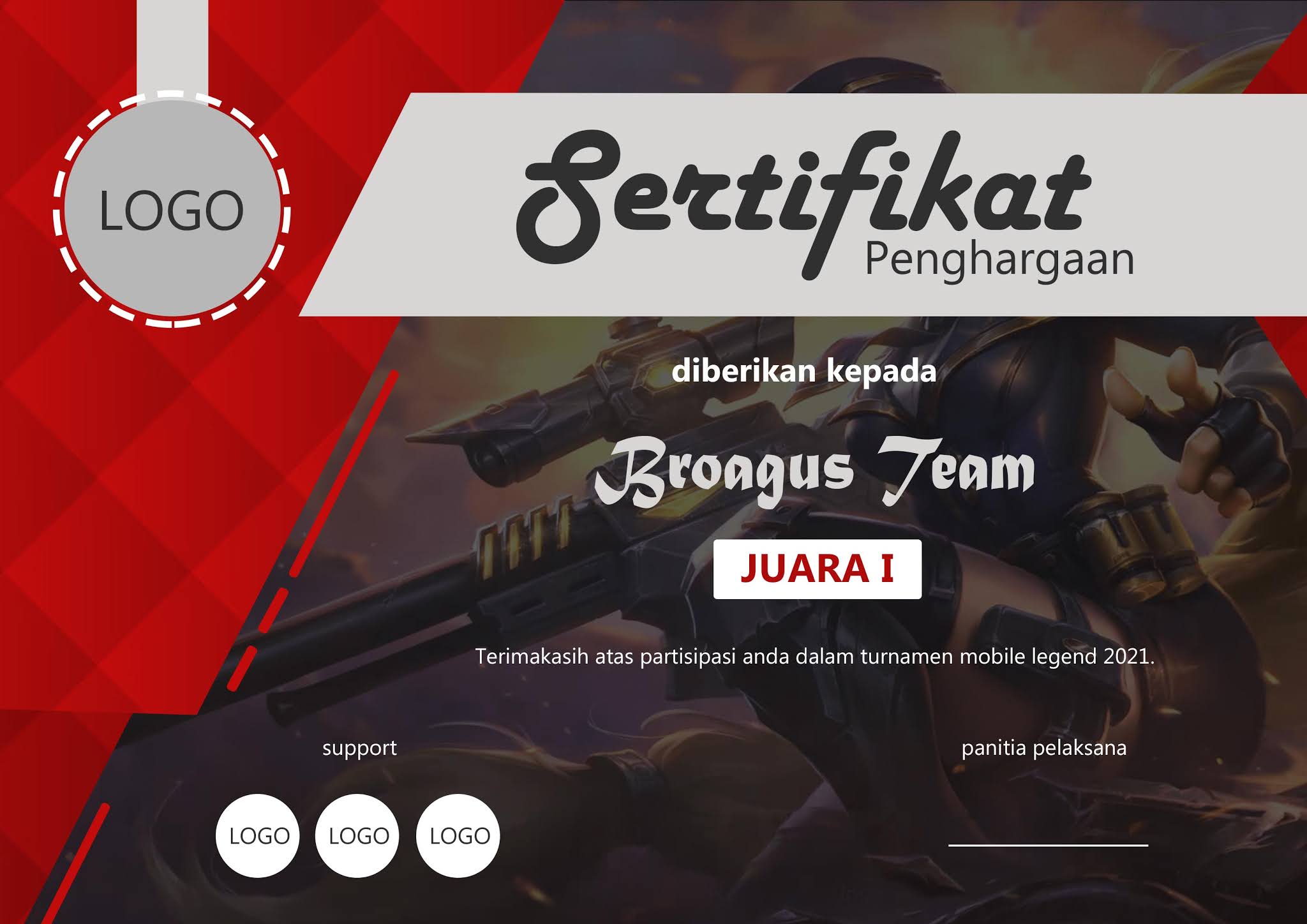 Detail E Certificate Mobile Legend Nomer 50