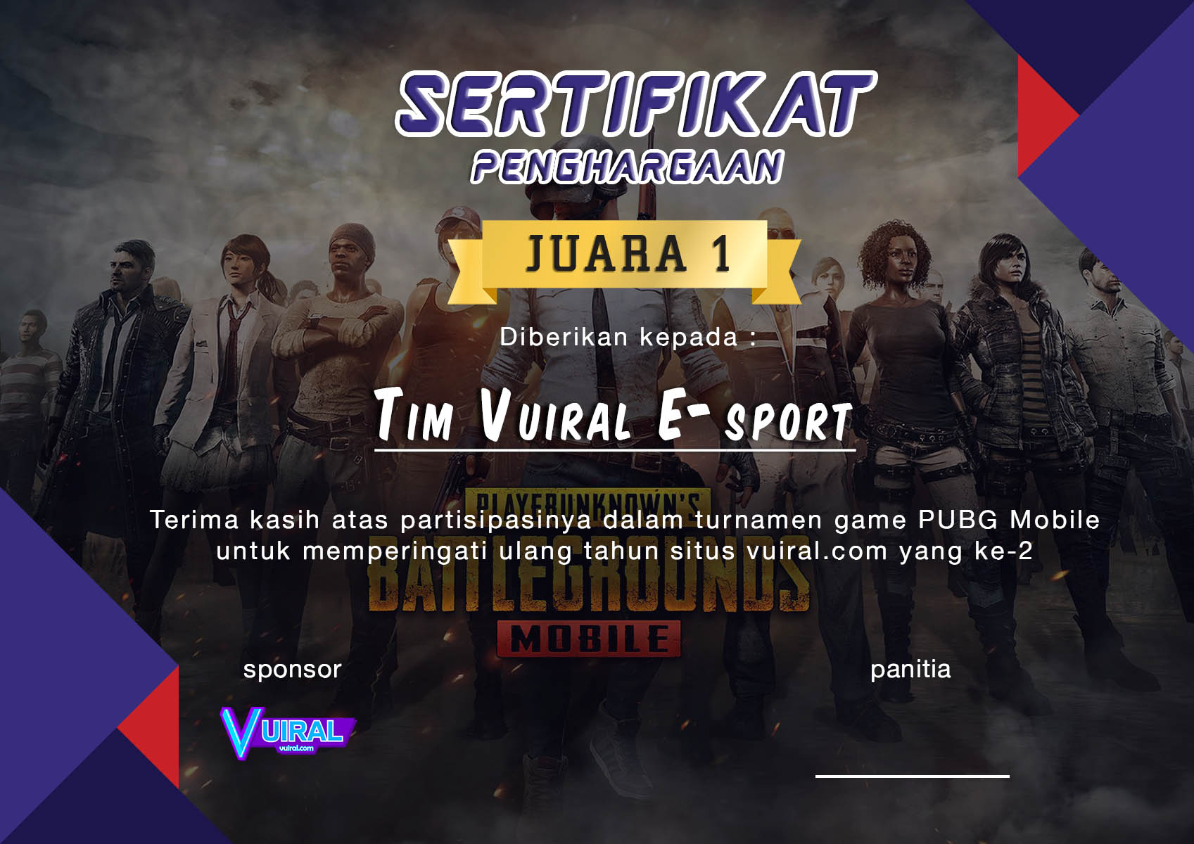 Detail E Certificate Pubg Polos Nomer 4