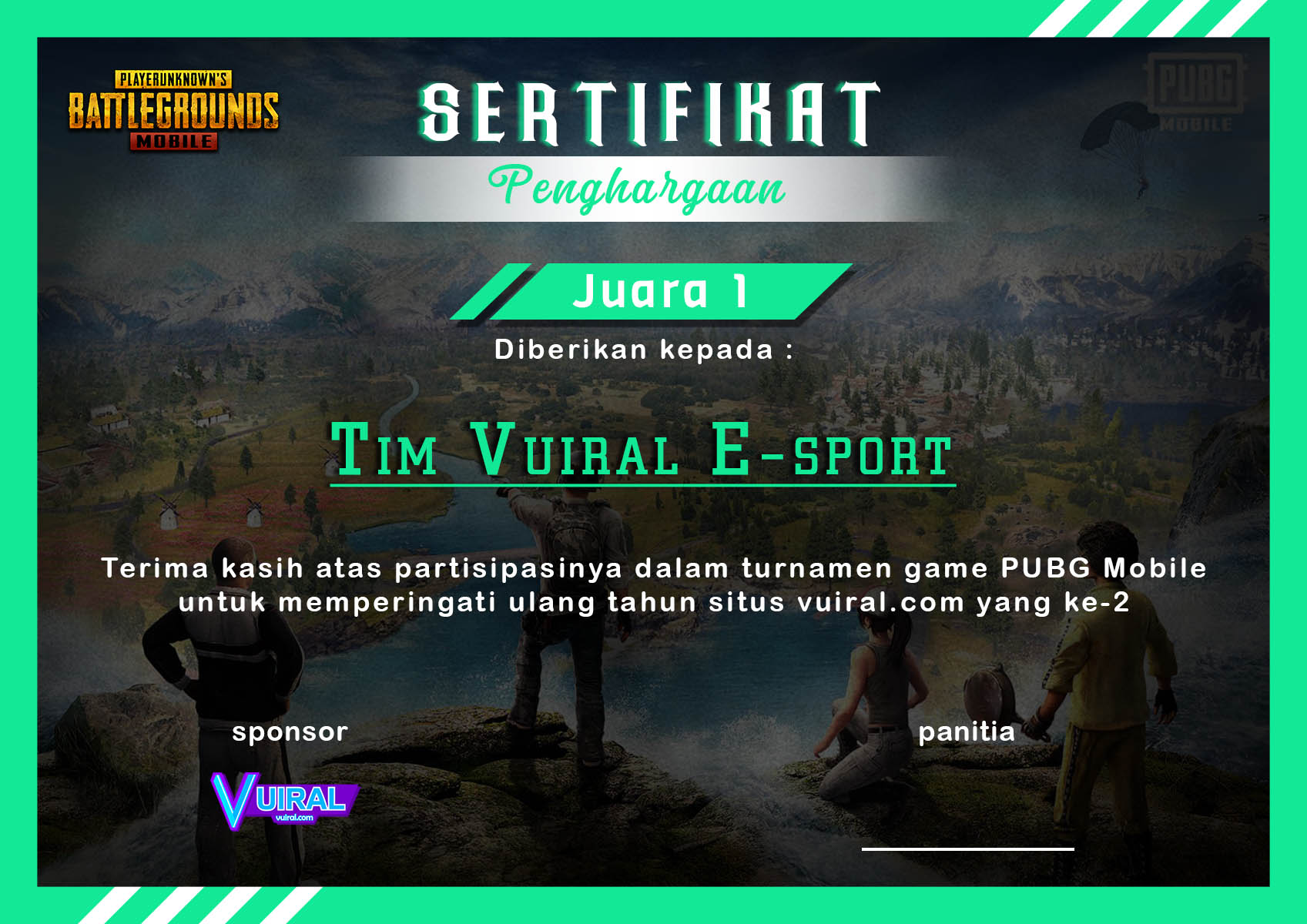 Detail E Certificate Pubg Polos Nomer 8