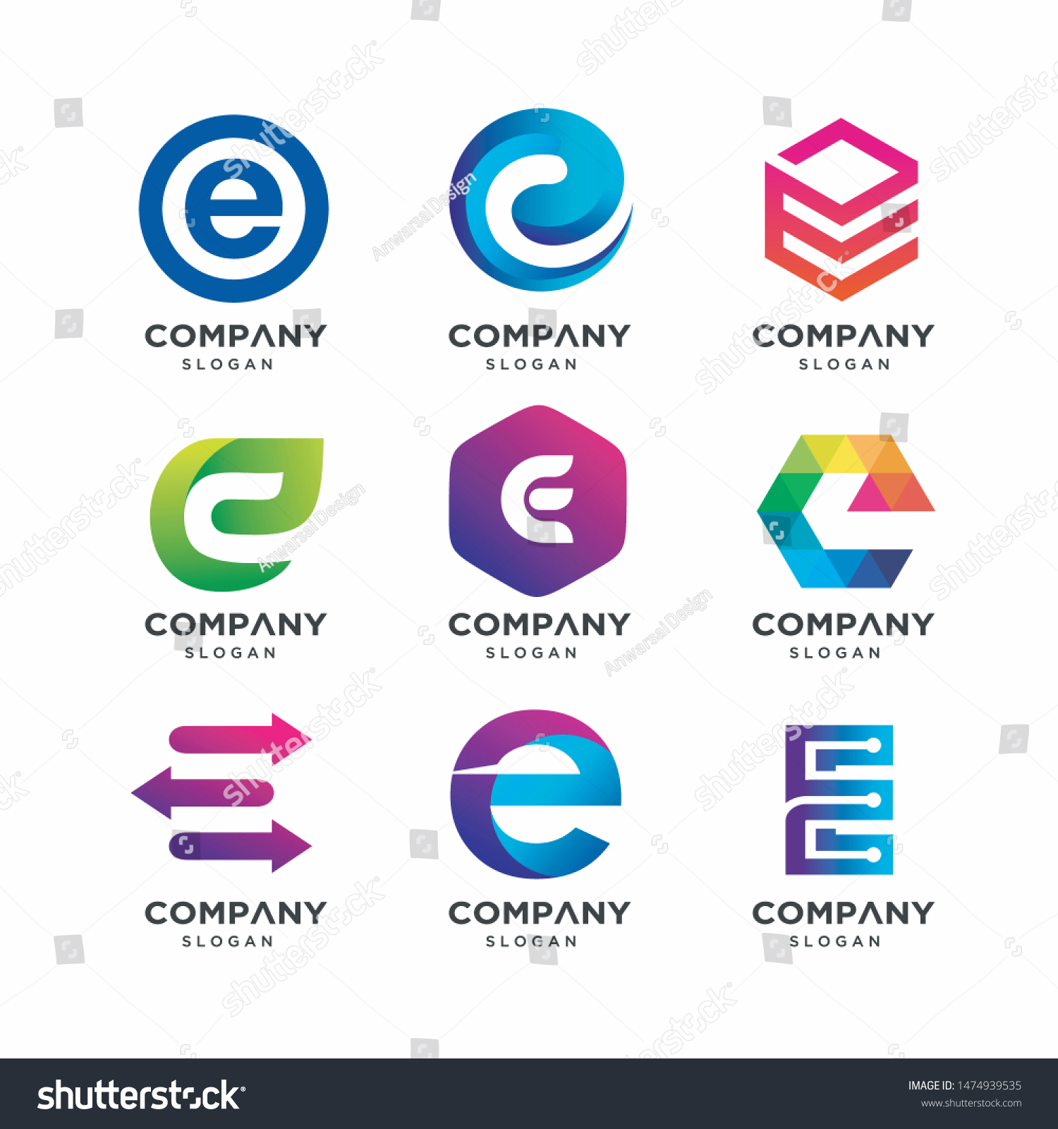 Detail E Logo Nomer 19