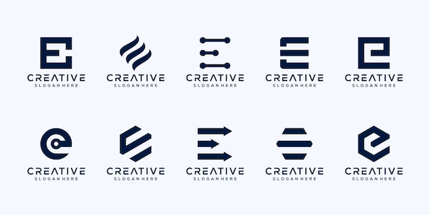 Detail E Logo Nomer 10