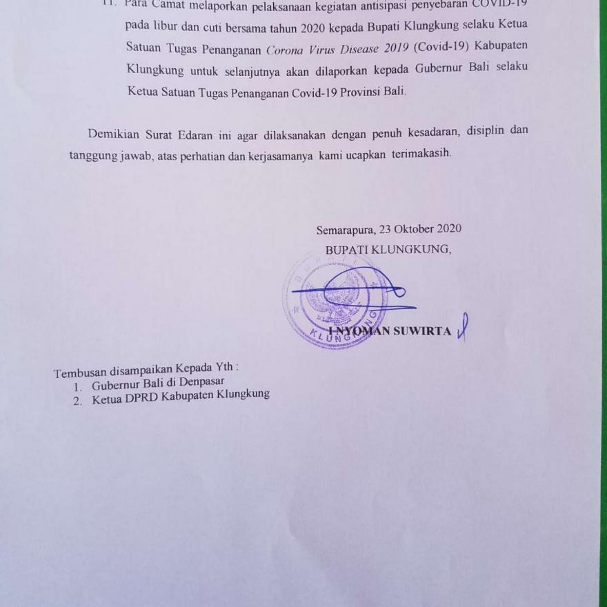 Detail E Surat Kabupaten Klungkung Nomer 13