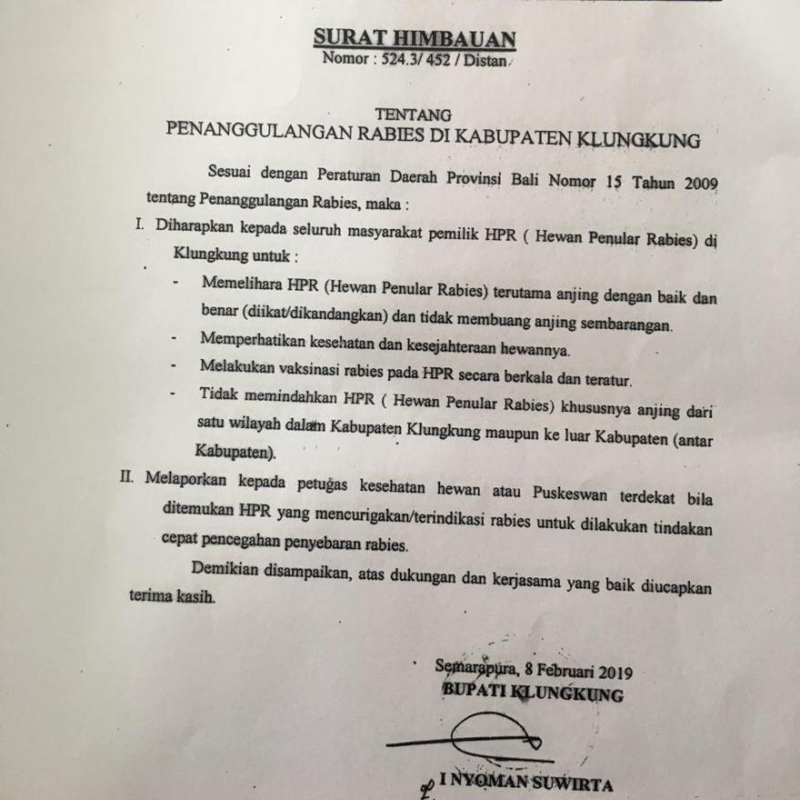 Detail E Surat Kabupaten Klungkung Nomer 24