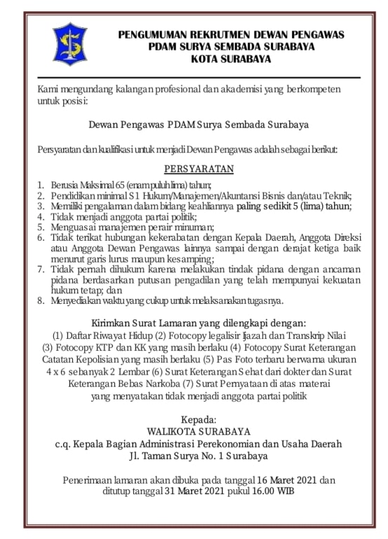 Detail E Surat Pemkot Surabaya Nomer 35