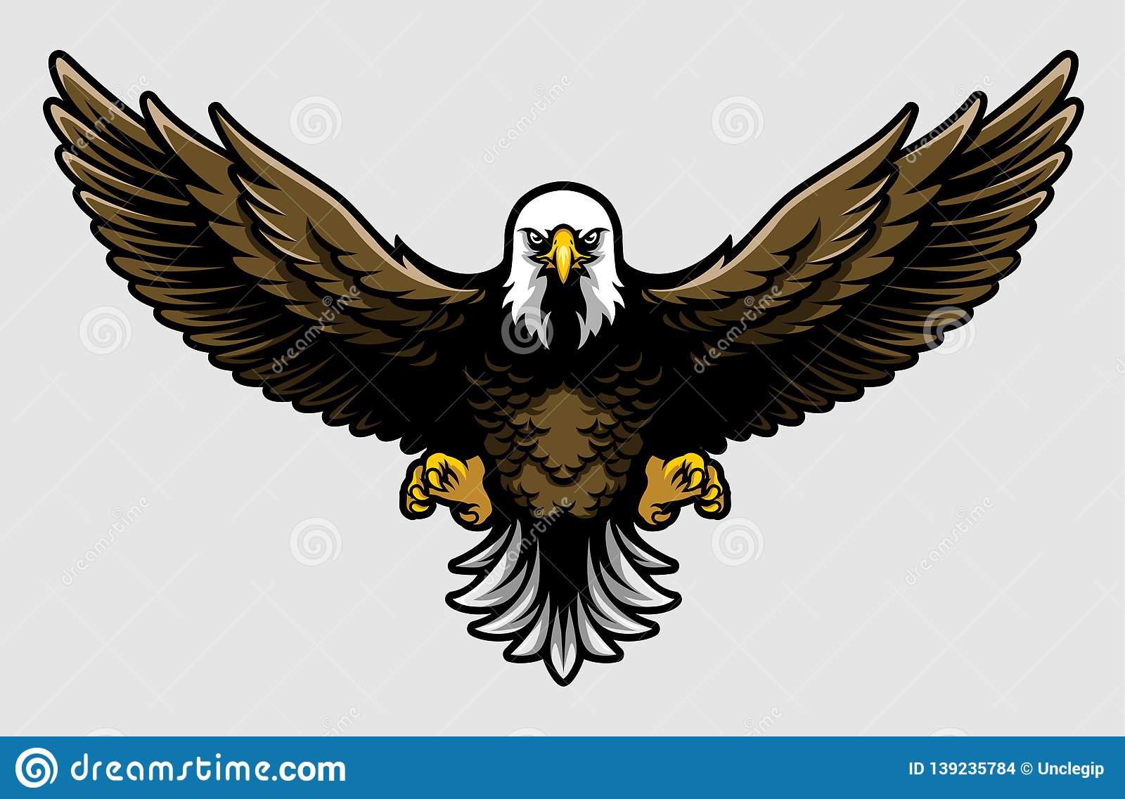 Detail Eagle Wings Spread Clipart Nomer 19