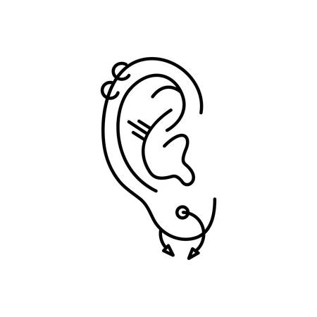 Detail Ear Piercing Clipart Nomer 2