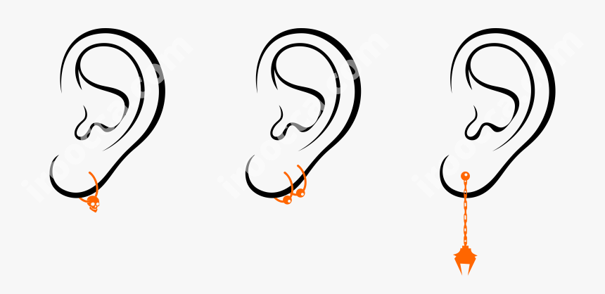 Detail Ear Piercing Clipart Nomer 12