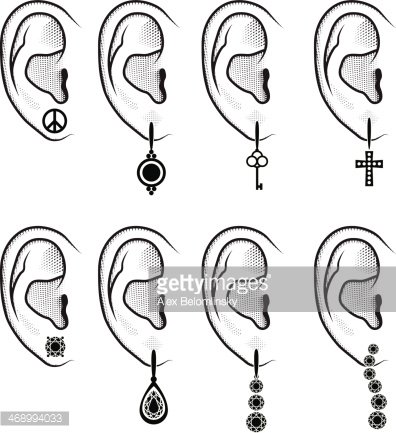 Detail Ear Piercing Clipart Nomer 14