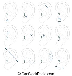 Detail Ear Piercing Clipart Nomer 32