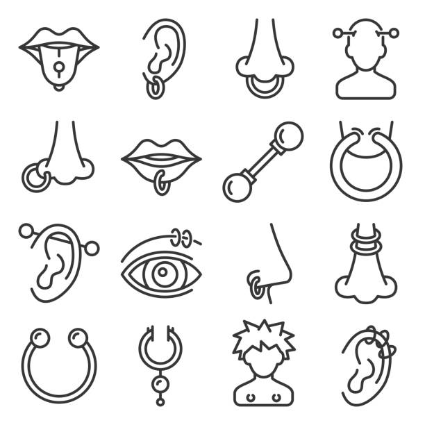 Detail Ear Piercing Clipart Nomer 36