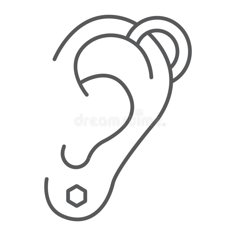 Detail Ear Piercing Clipart Nomer 10