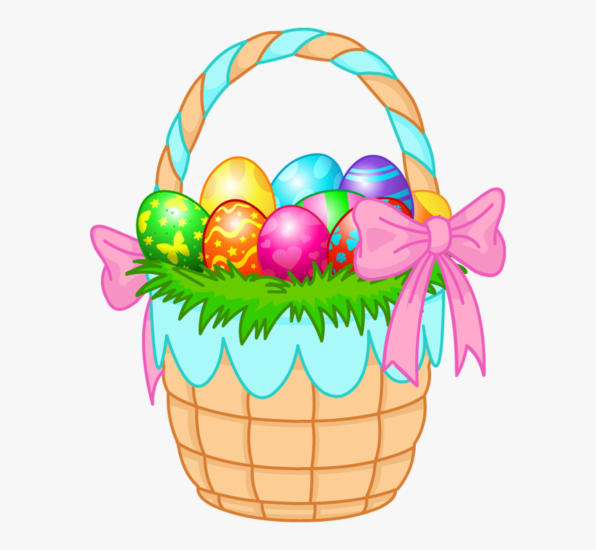 Detail Easter Egg Basket Clipart Nomer 2