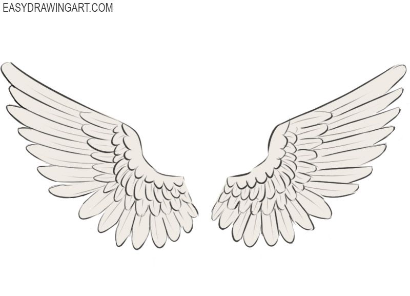 Detail Easy Angel Wings To Draw Nomer 26