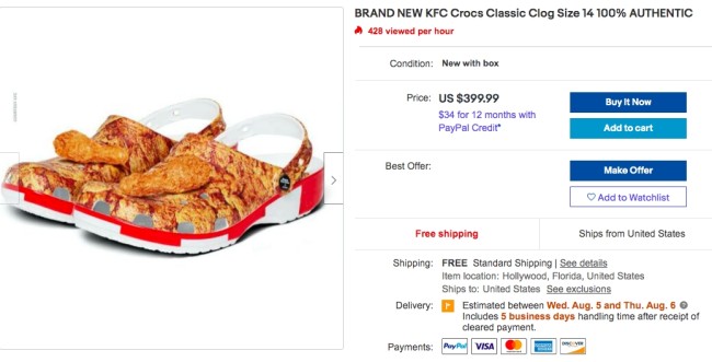 Detail Ebay Kfc Crocs Nomer 8