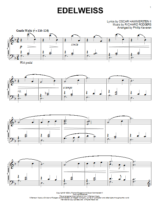 Detail Edelweiss Piano Notes Nomer 43