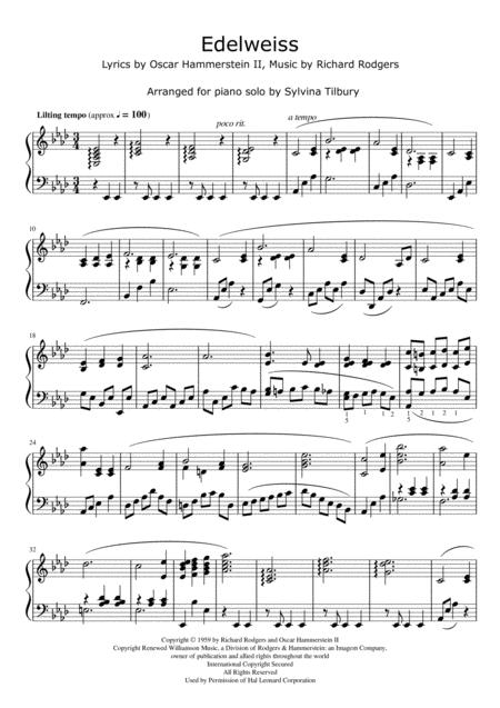 Detail Edelweiss Piano Pdf Nomer 6
