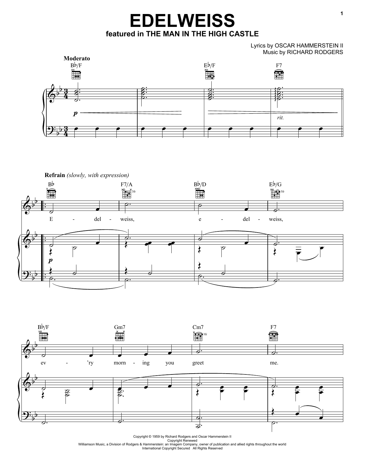 Detail Edelweiss Piano Pdf Nomer 9