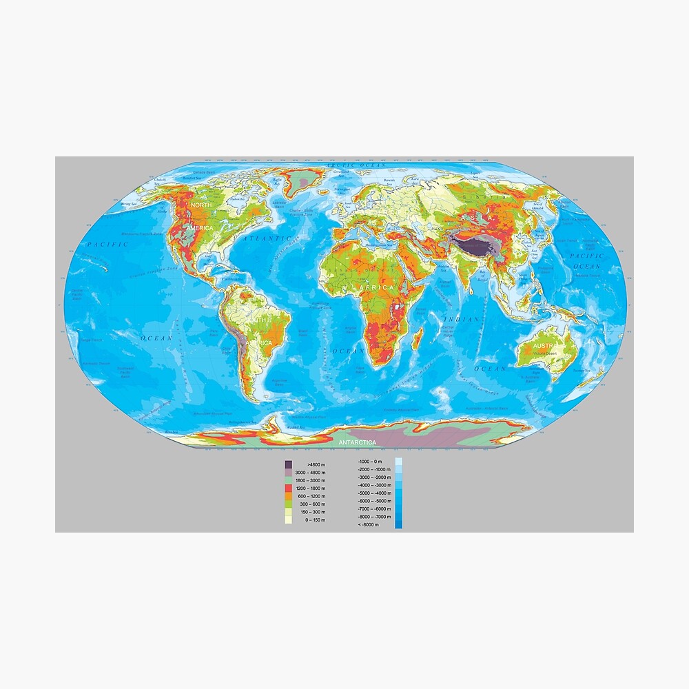 Detail Physische Karte Welt Nomer 6