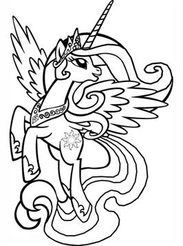 Prinzessin Celestia Ausmalbild - KibrisPDR