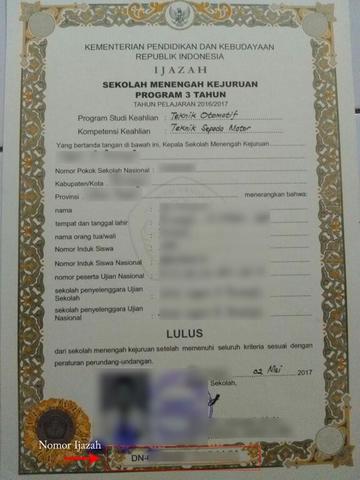 Detail Edit Ijazah Nomer 13