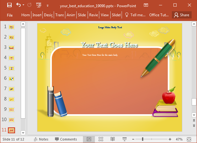 Detail Education Background Powerpoint Nomer 30