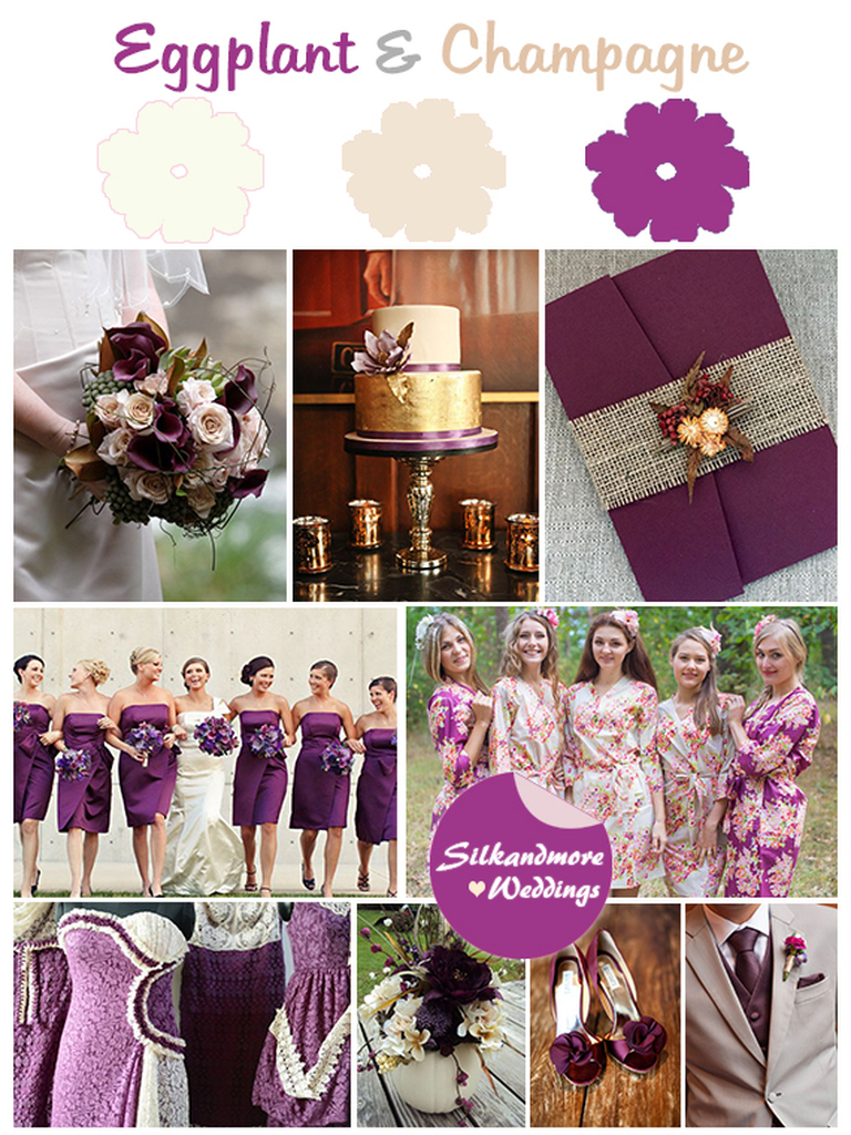 Eggplant And Champagne Wedding Colors - KibrisPDR