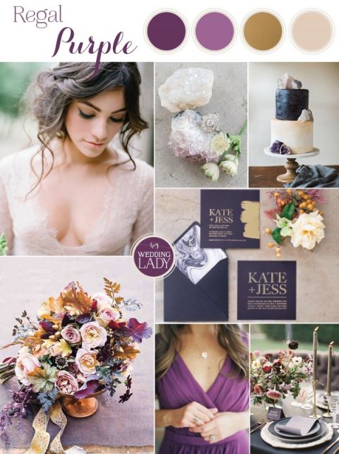 Detail Eggplant And Champagne Wedding Colors Nomer 10