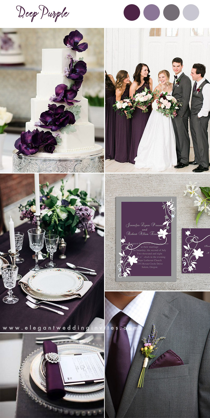 Detail Eggplant And Champagne Wedding Colors Nomer 28