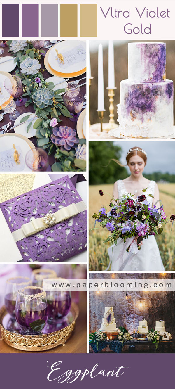 Detail Eggplant And Champagne Wedding Colors Nomer 37