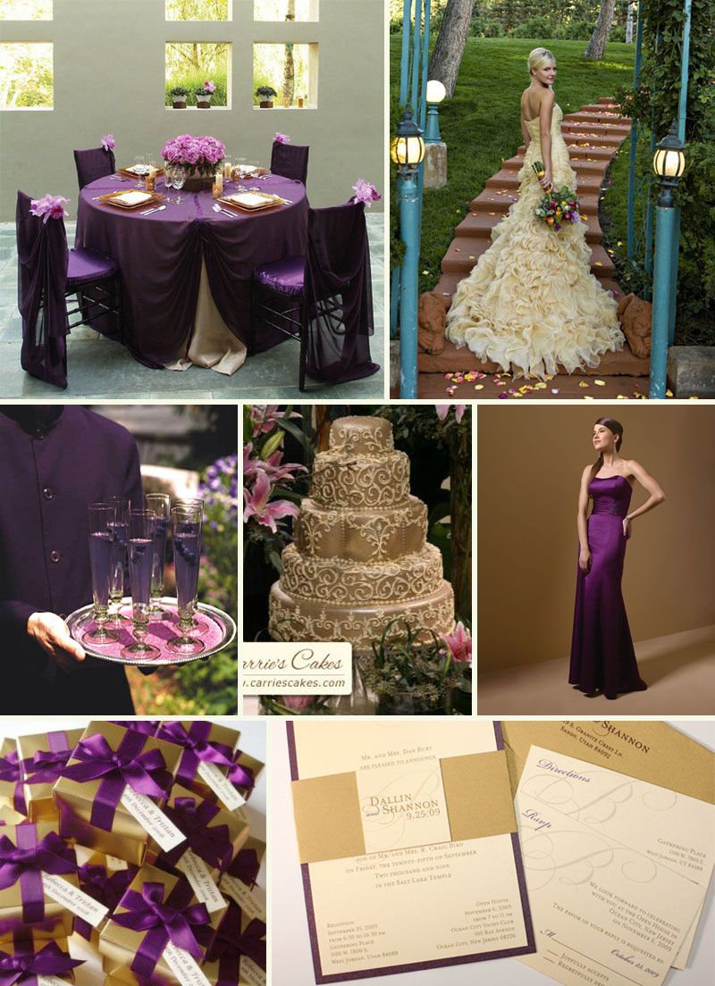 Detail Eggplant And Champagne Wedding Colors Nomer 6