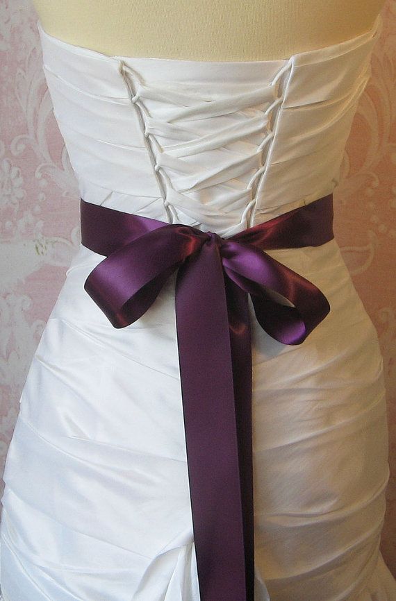 Detail Eggplant Ribbon Wedding Nomer 10