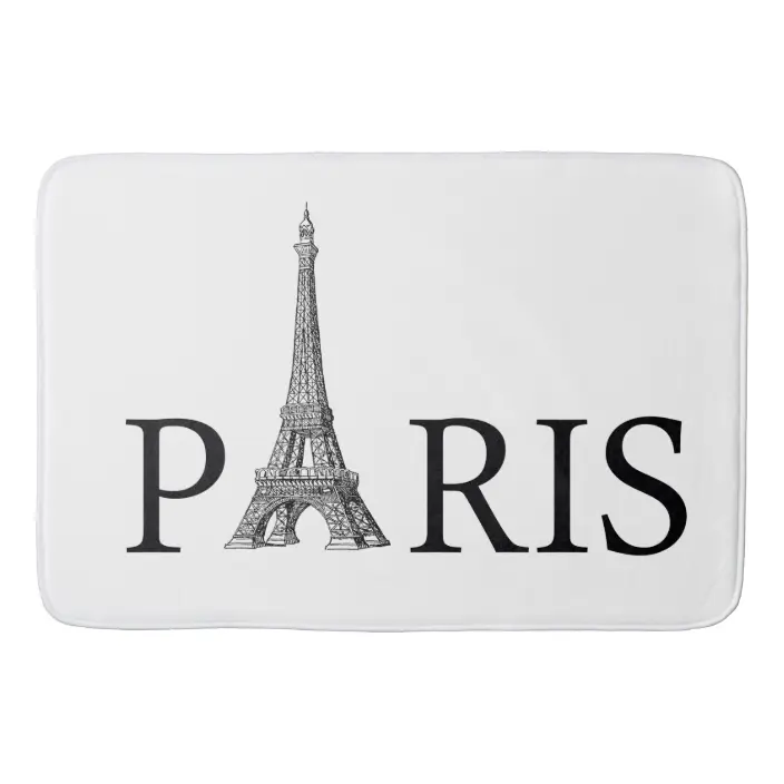 Detail Eiffel Tower Bathroom Rug Nomer 47