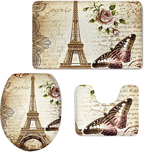 Detail Eiffel Tower Bathroom Rug Nomer 9