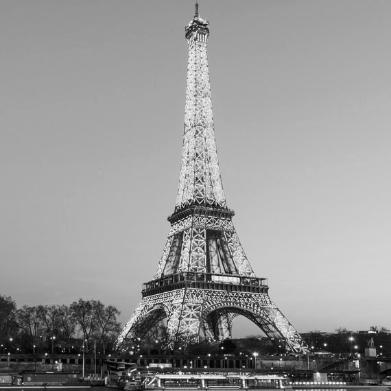 Detail Eiffel Tower Black And White Nomer 15